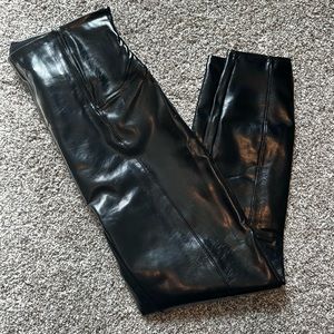 Spanx Patent Faux-Leather Leggings Sz 1x